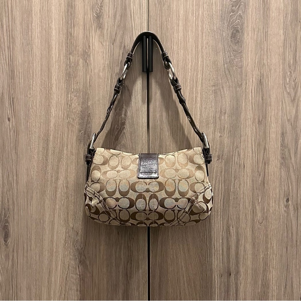 Vintage Y2K Coach Soho Signature Sufflette Tan Brown Shoulder Bag - Picture 4 of 7